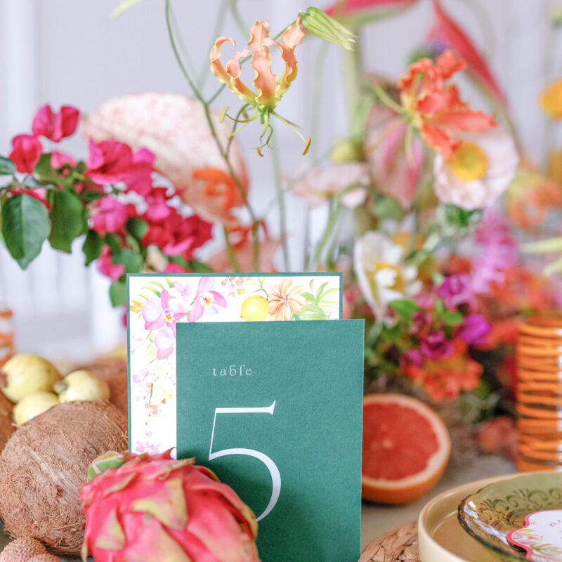 Couture "Orchidea" layered table number