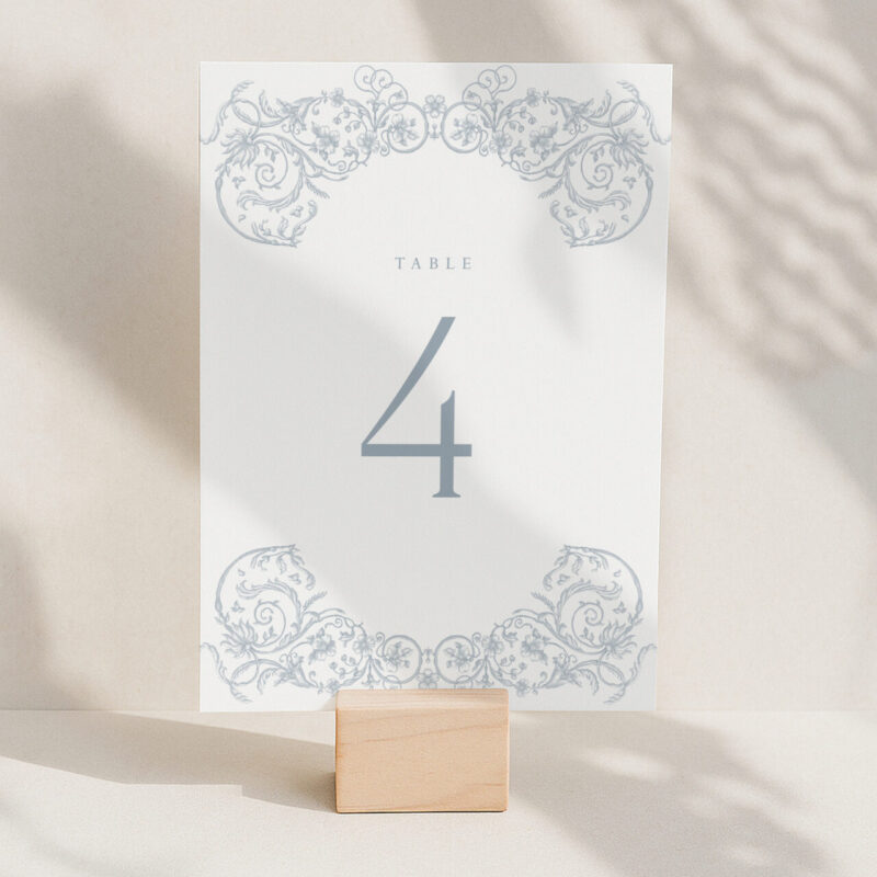 Table number card - Coordinate to any design