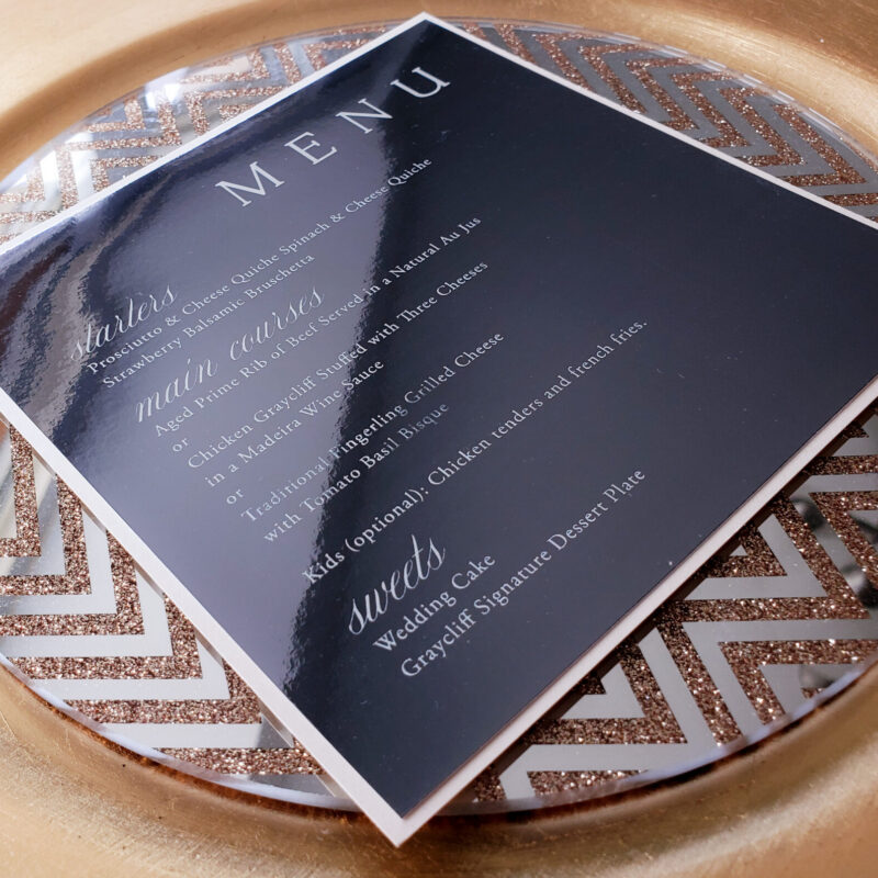 Layered black mirror menu
