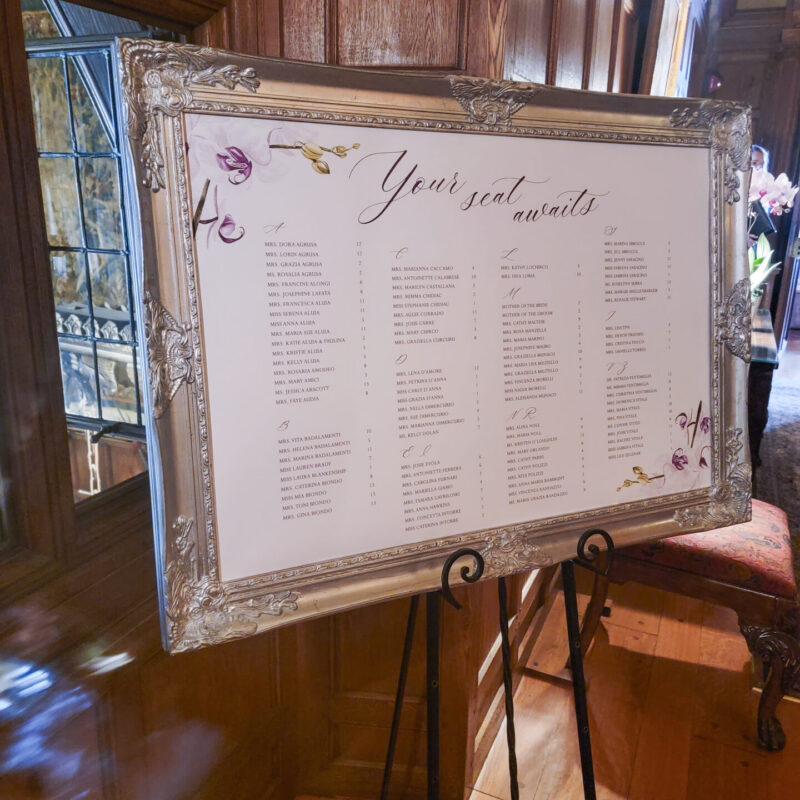 Purple Orchid seating poster