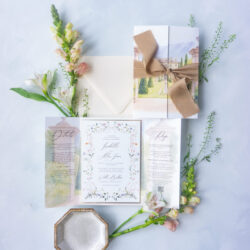 villa balbiano lake como gatefold invitation