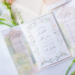 european gatefold wedding invitation design