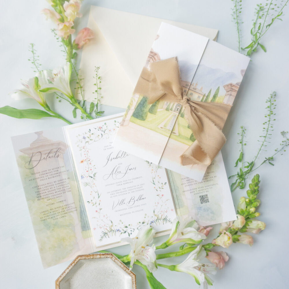 luxury italian destination wedding stationery