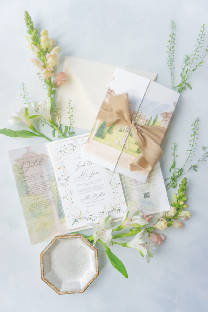 luxury italian destination wedding stationery
