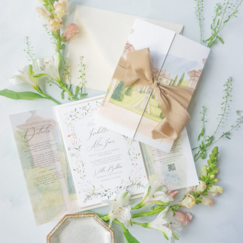 luxury italian destination wedding stationery