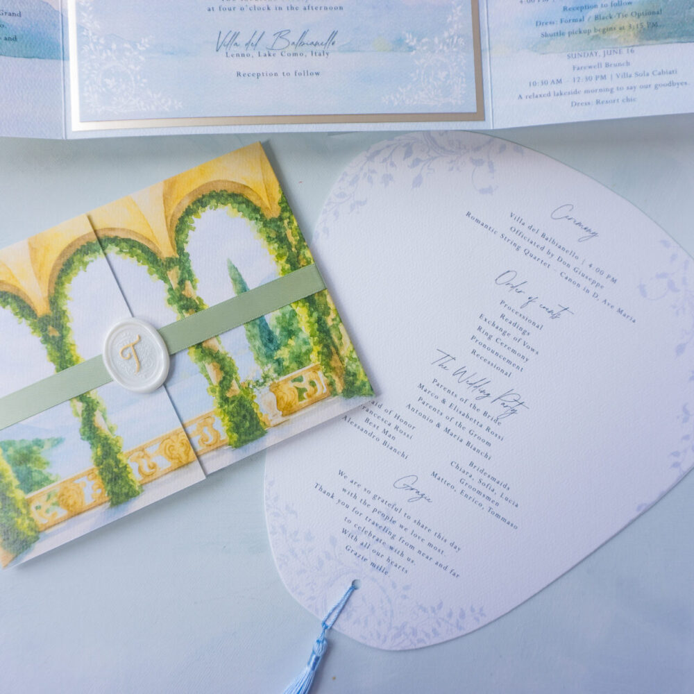 DSC07229 Lake Como destination wedding stationery flat lay