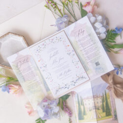 italian villa wedding invitation suite